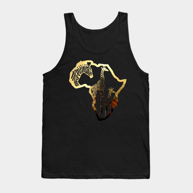Africa gold Tank Top by NerdsbyLeo